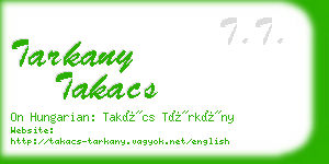 tarkany takacs business card